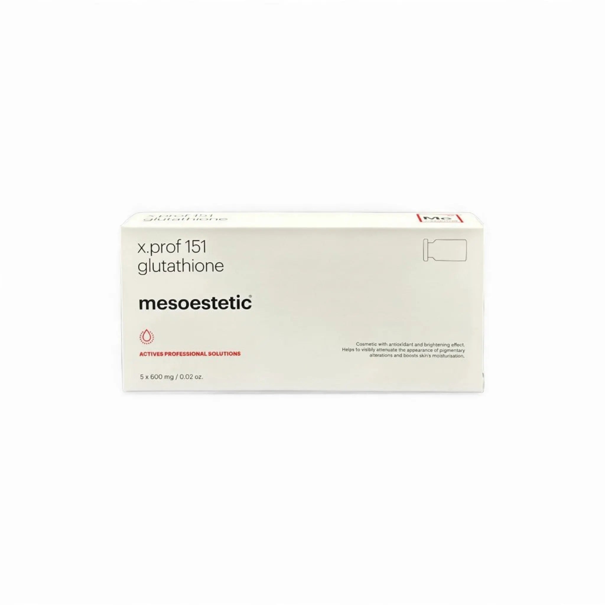 Mesoestetic X.Prof 151 Glutathione 5 x 600mg WIR Aesthetics Mesoestetic X.Prof 151 Glutathione 5 x 600mg WIR Aesthetics