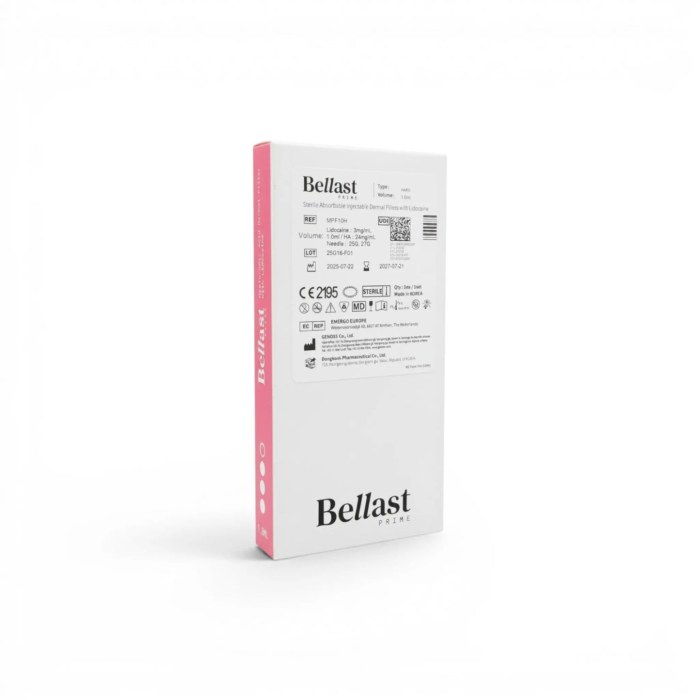 Bellast Prime Hard Lidocaine 1 x 1 ml 