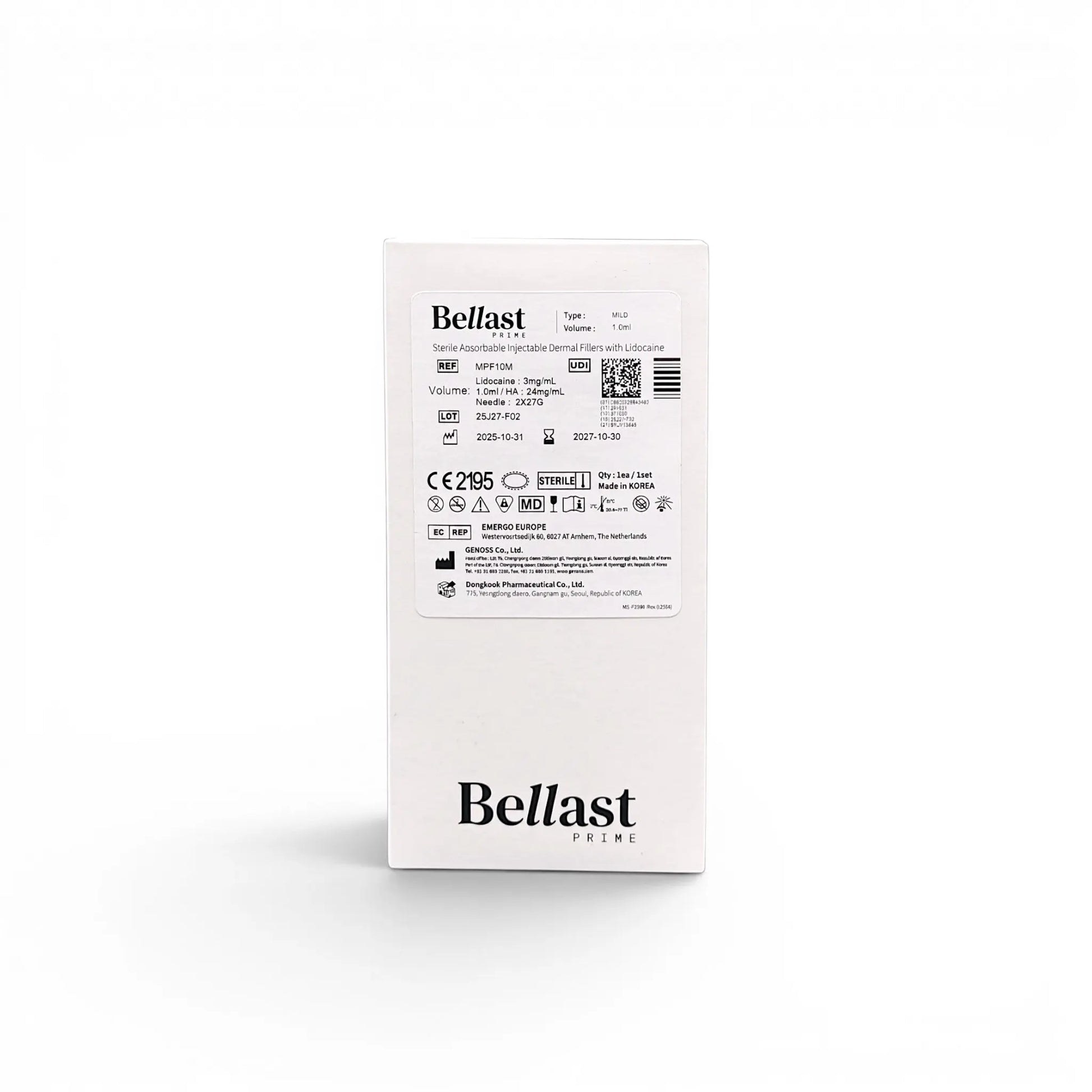 Bellast Prime Mild Lidocaine 1 x 1 ml 
