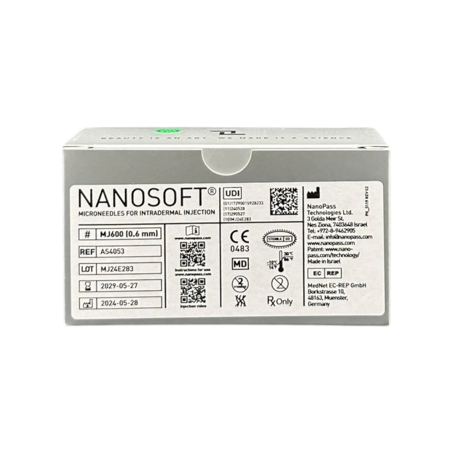 Fillmed Nanosoft Microneedles 30 x 0,6mm 