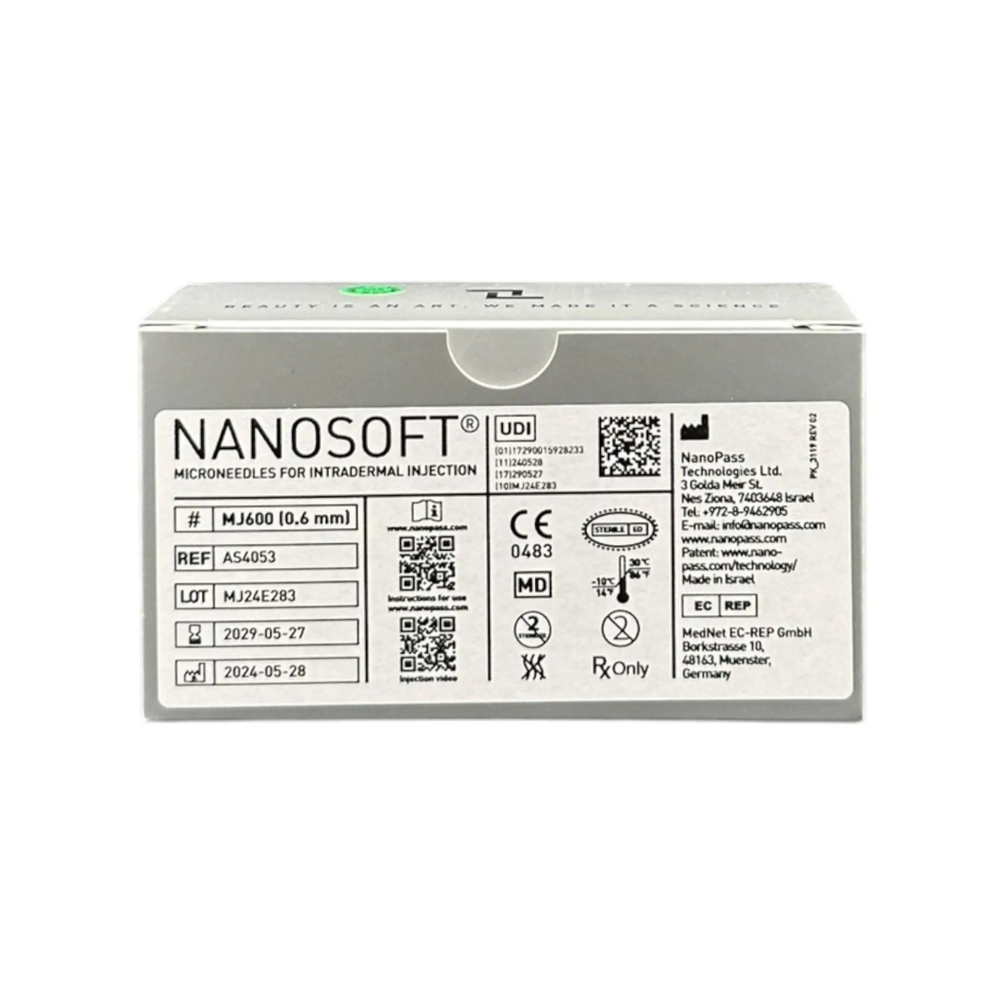 Fillmed Nanosoft Microneedles 30 x 0,6mm 