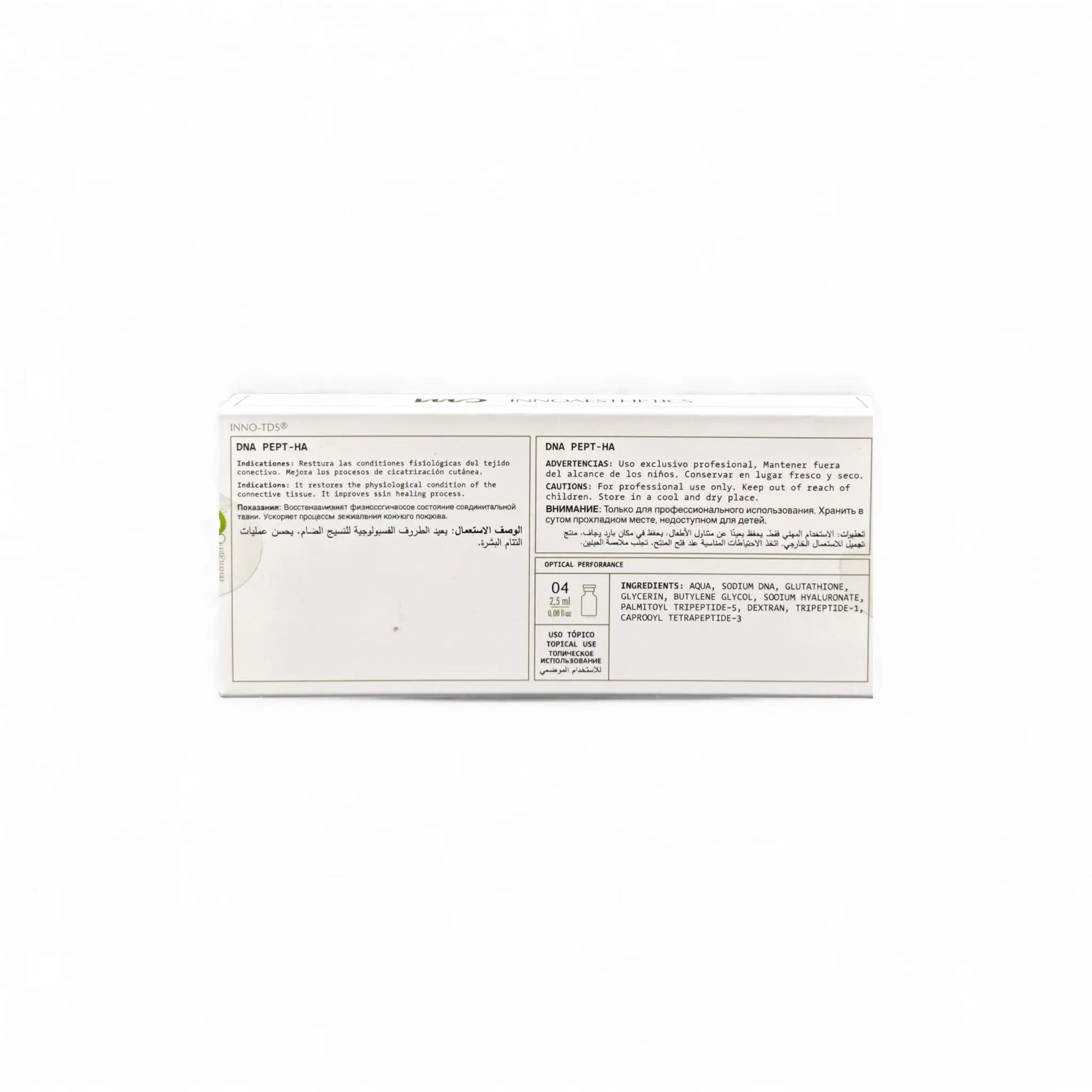 Innoaesthetics Dna Pept-Ha 4 x 2,5ml (TDS) 