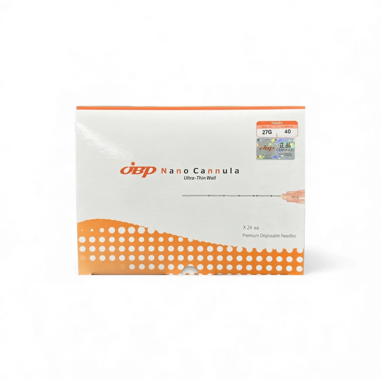 JBP Nano Cannula 27G x 40mm- 24 Stk. 