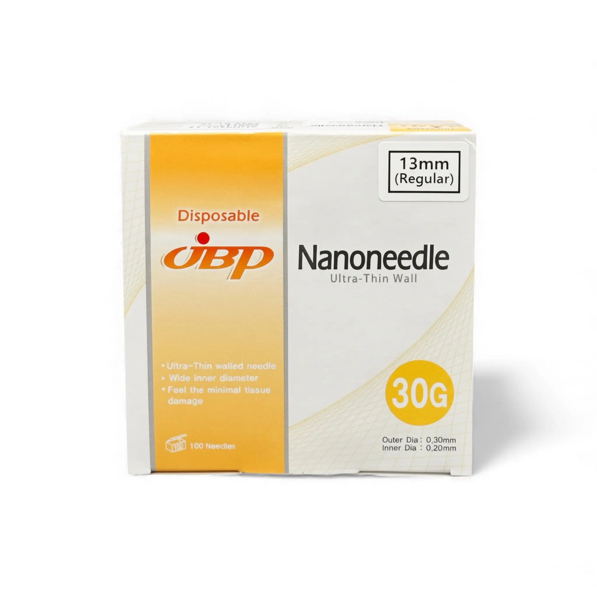 JBP Nanoneedle 30G x 13mm - 100 Stk. 