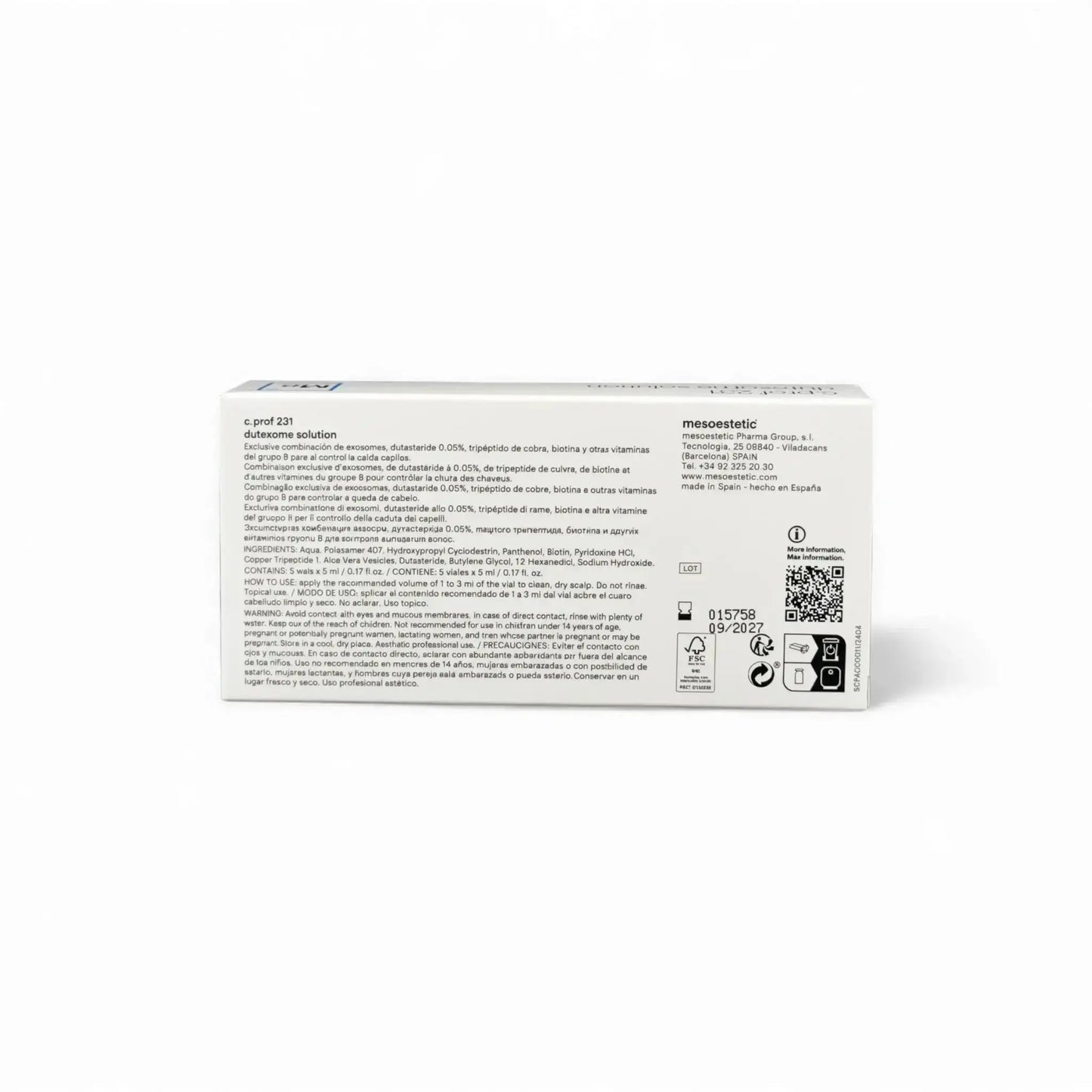 Mesoestetic c.prof 231 Dutexome Solution 5 x 5ml 