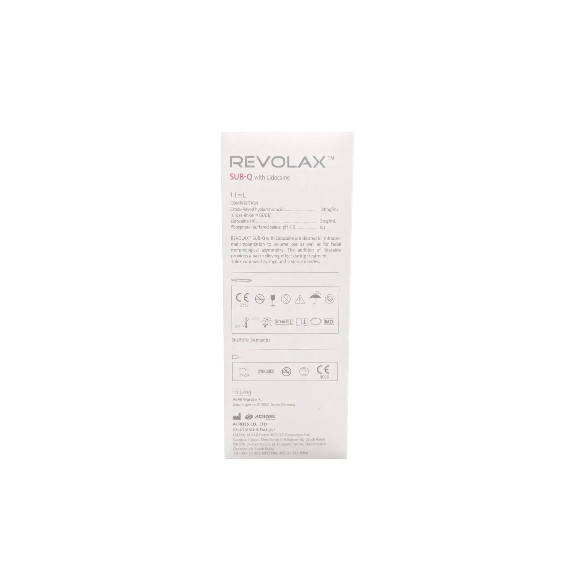 Revolax Sub-Q Lidocaine 1 x 1,1ml 