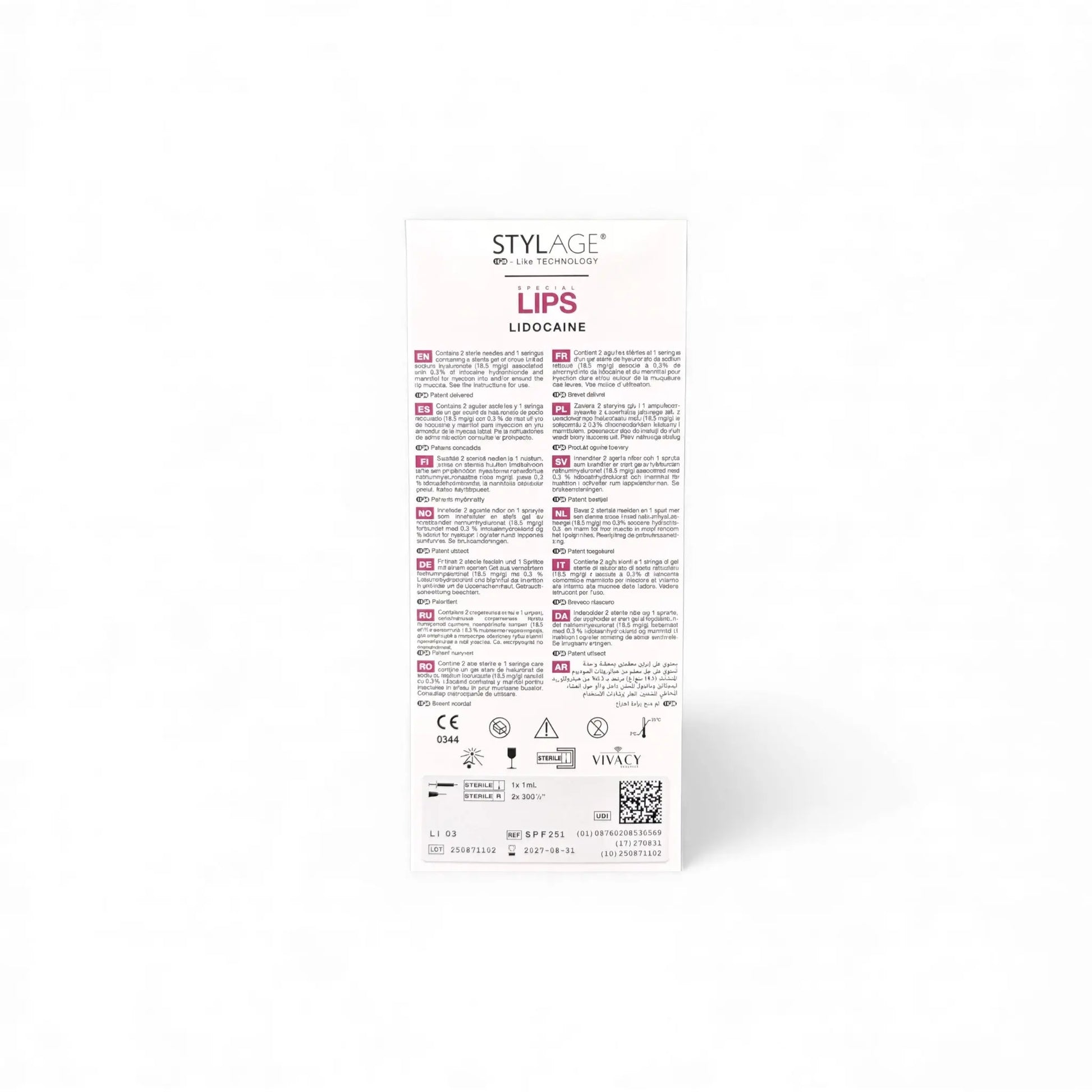 Stylage Bi-Soft Special Lips Lidocaine 1 x 1ml 